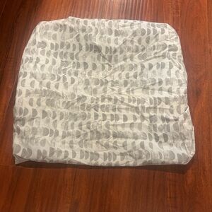 Pottery Barn Kids x West Elm crib sheet in half moon pattern